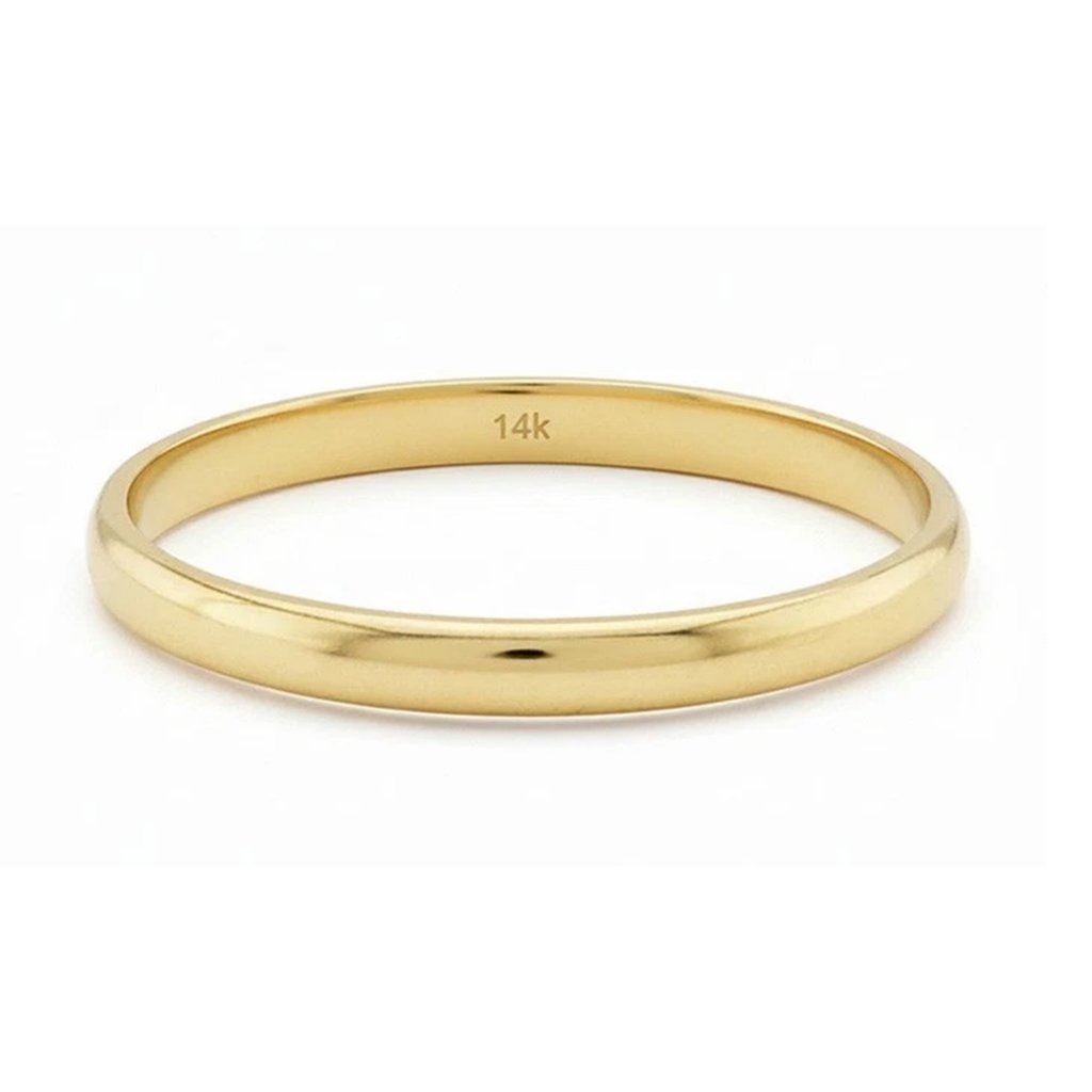 Solid Band Ring 14k Yellow Gold